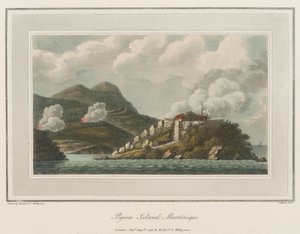 Isla de las Palomas en Martinica. Litografía (56,6x43,4 cm), por el reverendo Cooper Willyams (1762-1816) de Cooper (after) Willyams