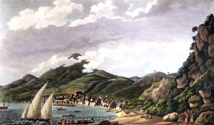 Vista de la bahía de Saint-Pierre en Martinica