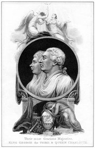 Rey Jorge III y la Reina Carlota, siglo XIX de Cooper