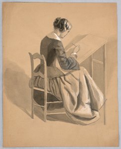 Una mujer dibujando de Cooper Union Art School