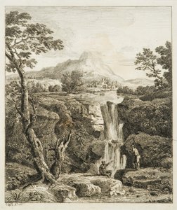 Paisaje con cascada de Copplestone Warre Bamfylde
