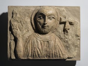 Busto de un Santo, de Egipto, siglo IV-V de Coptic Coptic