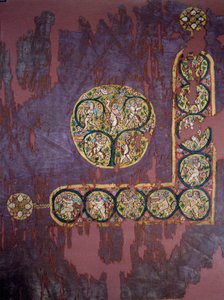 Arte copto: Tapiz con amor de la cosecha (siglo IV d.C.), París, Museo del Louvre de Coptic Coptic