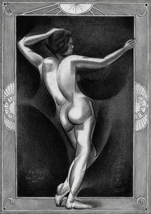 Figura de desnudo Art Déco de Corné Akkers