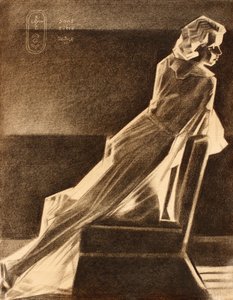 Mujer elegante inclinada de Corné Akkers