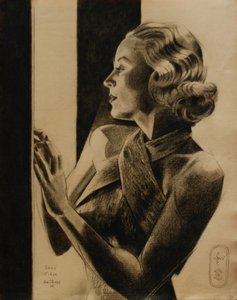 Mujer elegante de perfil