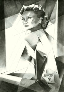 Retrato femenino con facetas de Corné Akkers