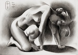 Desnudo arrodillado con elegancia de Corné Akkers