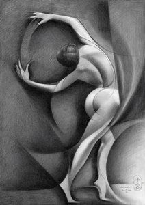 Una elegante bailarina desnuda de Corné Akkers