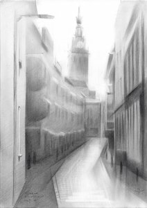 Boceto de la Torre de la Ciudad Vieja
