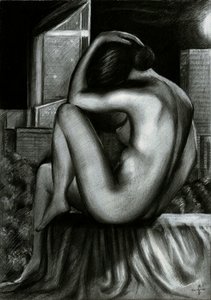 Desnudo urbano pensativo