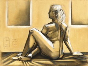 Estudio de una figura sentada