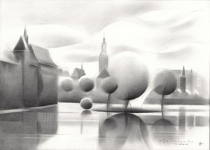 Reflejos de un paisaje urbano surrealista