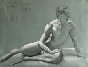 Estudio de una figura masculina pensativa