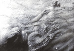 Mujer saliendo del agua de Corné Akkers