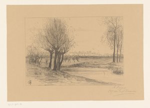 Pradera con sauces desmochados
En Zeeland (título en el objeto) de Cornelia Christina Johanna van Trigt Hoevenaar (signed by artist)