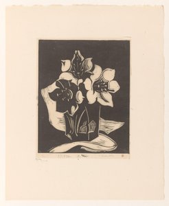 Jarrón con flores de Cornelia Vreede (signed by artist)