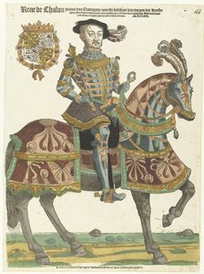 Retrato de René de Châlon a caballo
