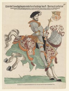 Retrato del duque Willem van Cleves, Jülich y Berg, conde de Mark, señor de Ravenstein a caballo