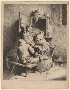 El coqueteo de un joven posadero de Cornelis Pietersz Bega