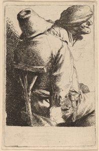 El campesino sentado y su esposa