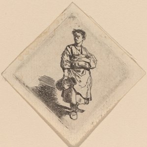 La mujer con la jarra, de pie de Cornelis Pietersz Bega