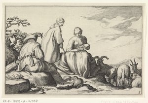 pastores Cuatro escenas pastorales (título de la serie) de Cornelis Bloemaert (II) (possibly)