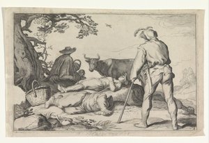 Veehoeders
Vier pastorale scènes (título de la serie)
Otia delectant (título de la serie) de Cornelis Bloemaert (II) (possibly)