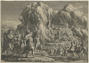 Alejandro Magno toma la ciudad de Petra de Cornelis Bloemaert (II)