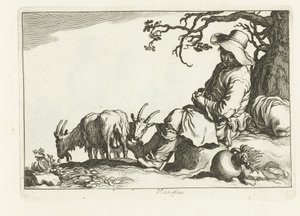 Pastor de cabras 16 grabados de diferentes series de Cornelis y Frederik Bloemaert (título de la serie)