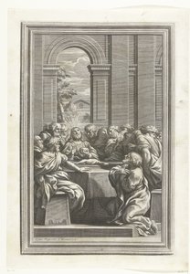 Última cena de Cornelis Bloemaert (II)
