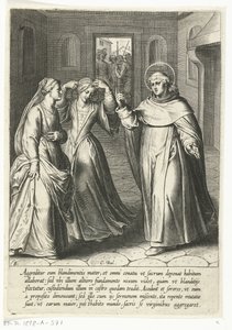 Thomas convierte a su hermana La vida de Santo Tomás de Aquino (título de la serie) de Cornelis Boel