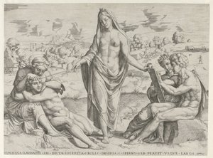 El ingenio premia la diligencia y castiga la pereza de Cornelis Bos (attributed to)