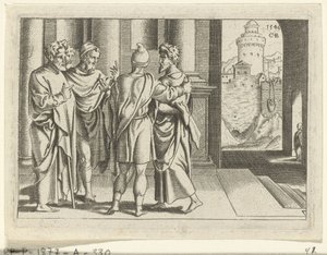 Bernabé lleva a Pablo a los apóstoles La vida de Paul (título de la serie) de Cornelis Bos