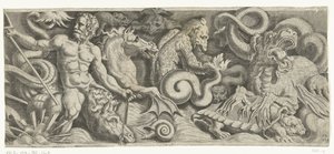 Frisón con el triunfo de Neptuno, placa derecha de Cornelis Bos