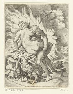 Júpiter y Egina Las aventuras amorosas de Júpiter (título de la serie) de Cornelis Bos