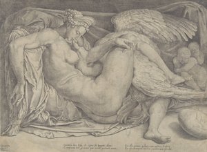 Leda y el cisne, 1544-66 de Cornelis Bos