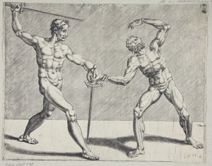 Dos esgrimistas de Cornelis Bos