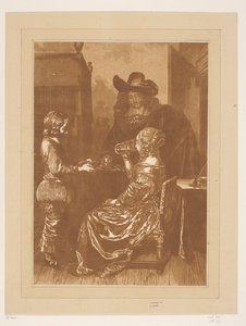 Señor y señora con paje de Cornelis Brouwer