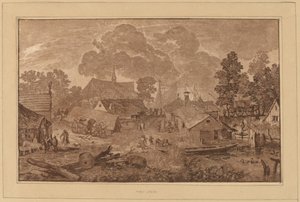 Pueblo con estanque, c. 1782