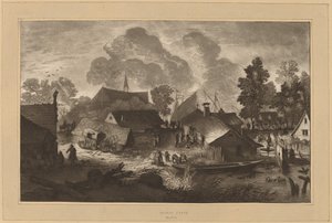 Pueblo con estanque, c. 1782 de Cornelis Brouwer