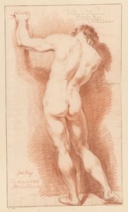 Desnudo masculino de pie, visto desde atrás (1er premio 1771)