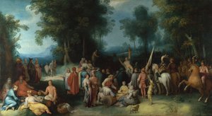 La Predicación de San Juan Bautista, 1602 de Cornelis Cornelisz. Haarlem van