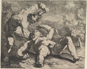 Caín matando a Abel, ca. 1591 de Cornelis Cornelisz van Haarlem