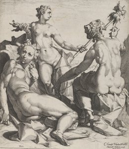 Las tres parcas, ca. 1589 de Cornelis Cornelisz van Haarlem