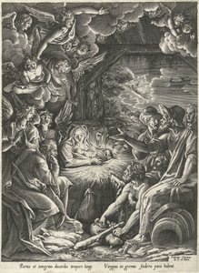 Adoración de los pastores de Cornelis Cort