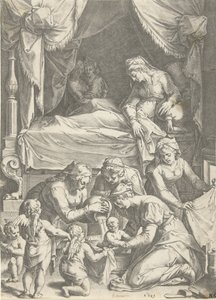 nacimiento de la virgen de Cornelis Cort