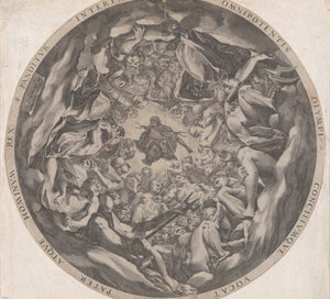 Concurso de los dioses en el Monte Olimpo, 1565 de Cornelis Cort