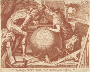 Geometría (Geometría) Las siete artes liberales (título de la serie) de Cornelis Cort