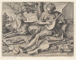 La Audiencia (Auditus) Los cinco sentidos (título de la serie) de Cornelis Cort
